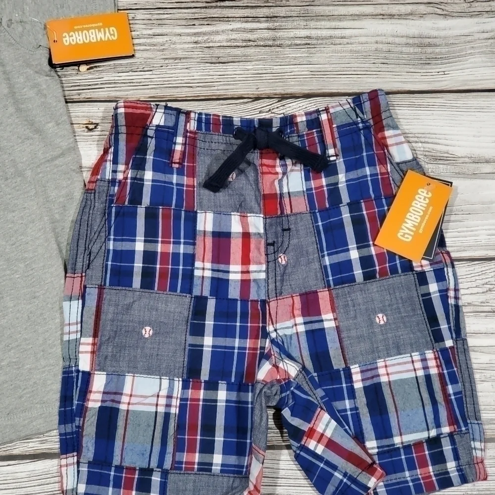 5T T-Shirts 4T Shorts Baseball Outfit Gymboree NWT